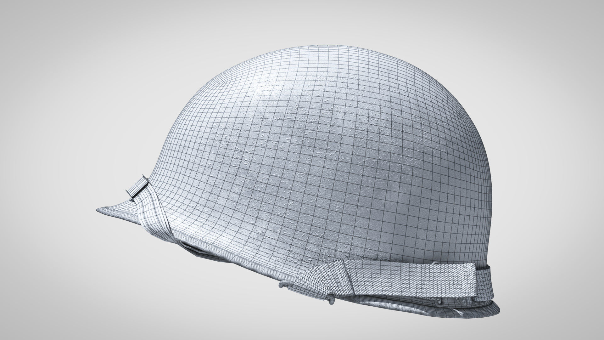 US WWII M1 Combat Helmet  3D model_11