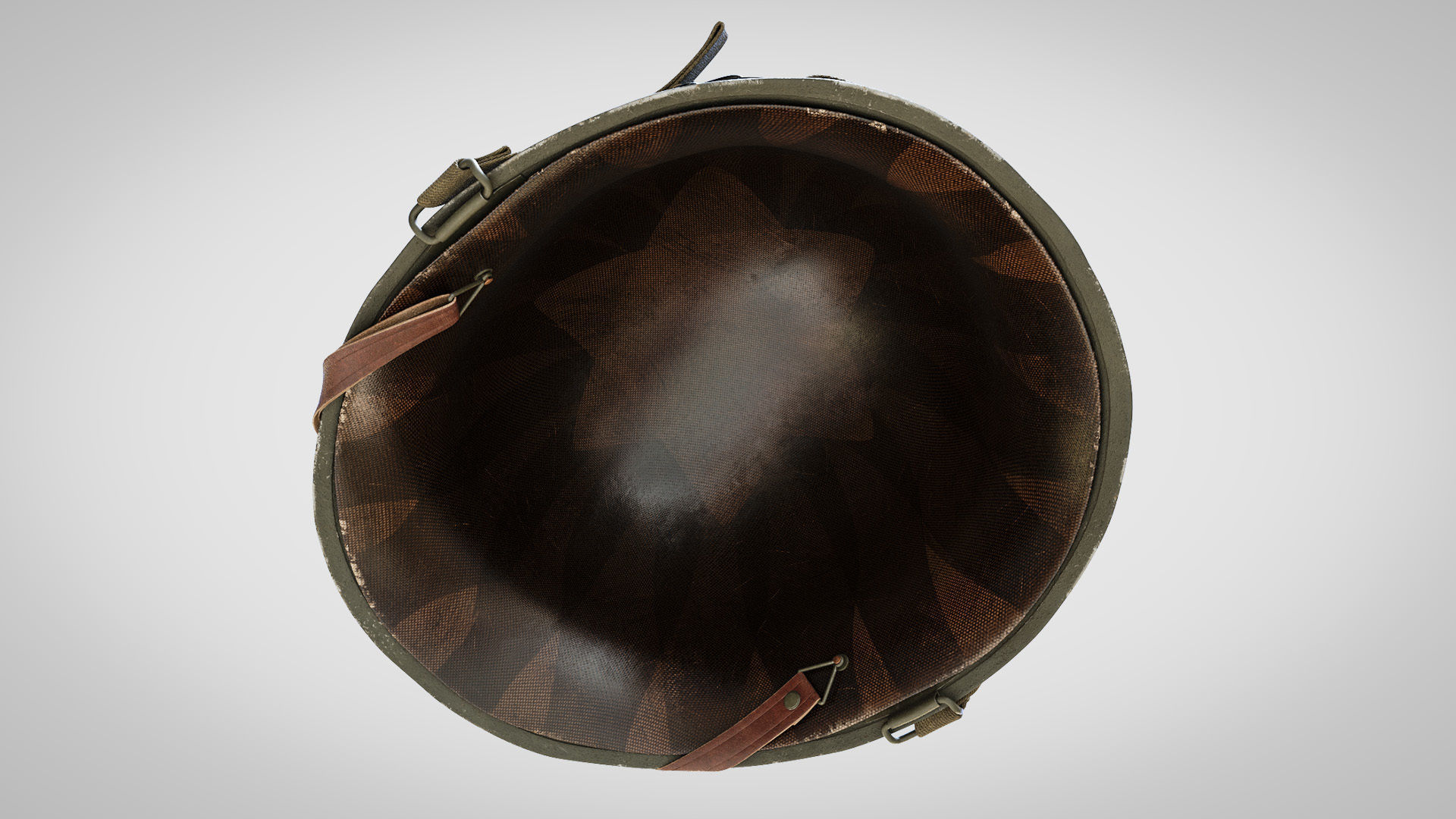 US WWII M1 Combat Helmet  3D model_6