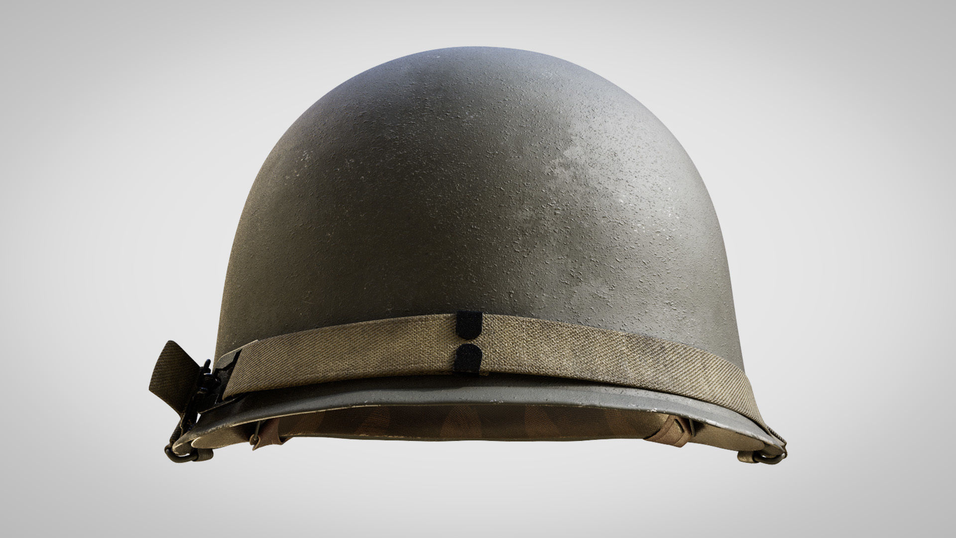 US WWII M1 Combat Helmet  3D model_8