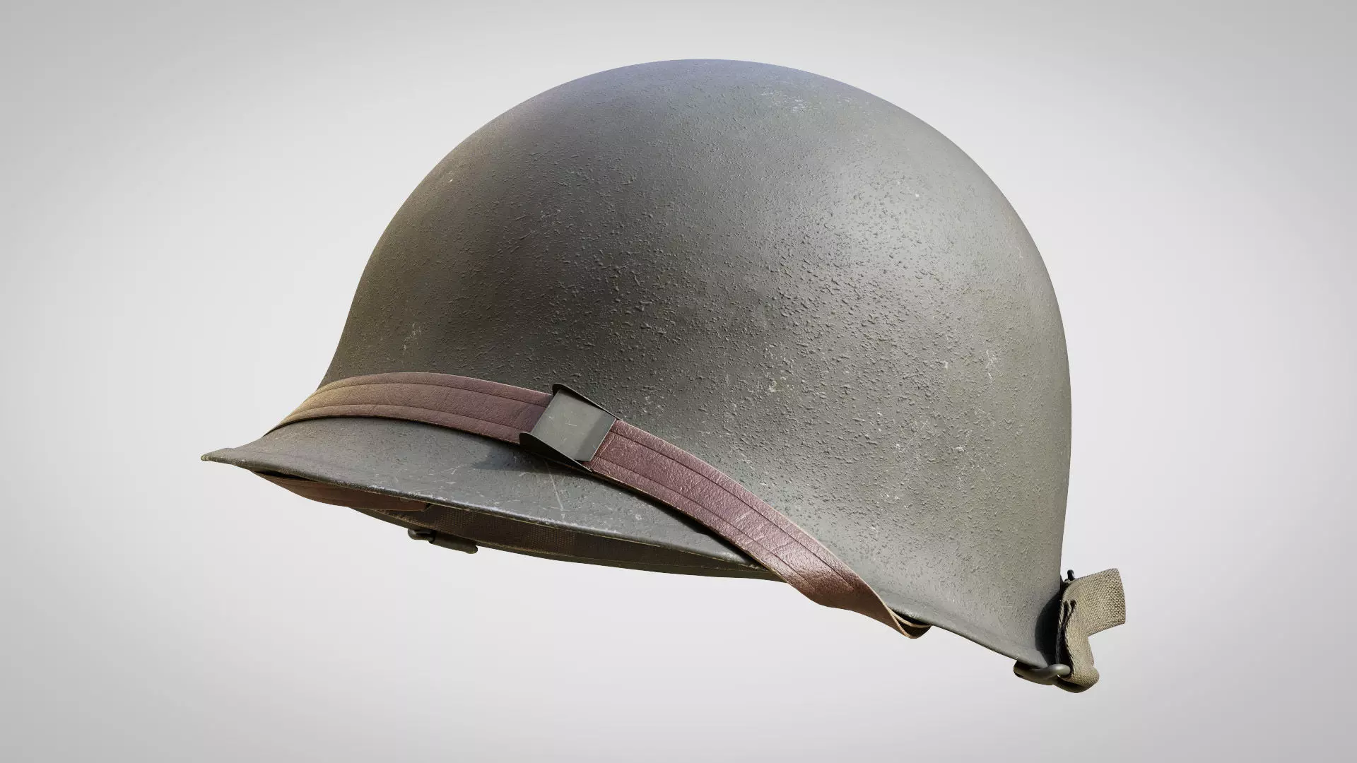 US WWII M1 Combat Helmet  3D model_0
