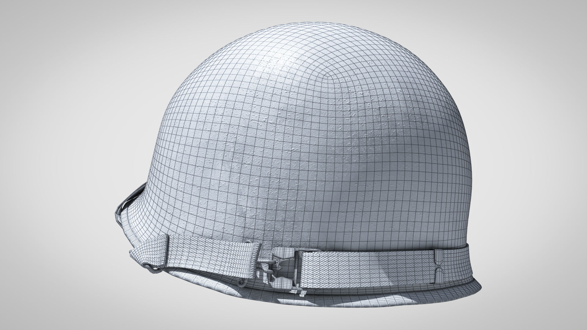 US WWII M1 Combat Helmet  3D model_10