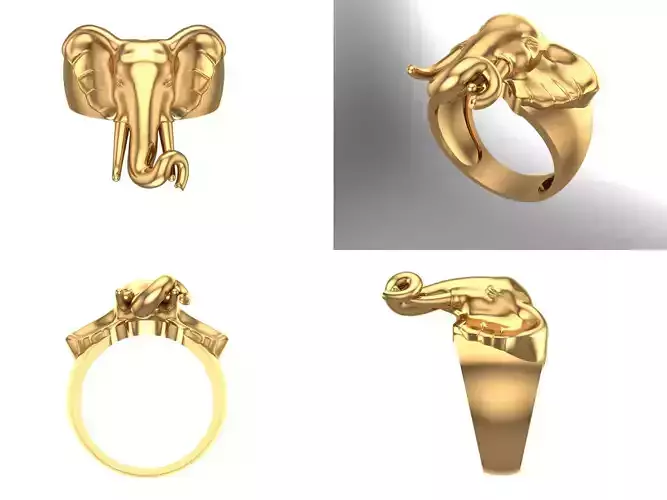 Mens Elephant ring