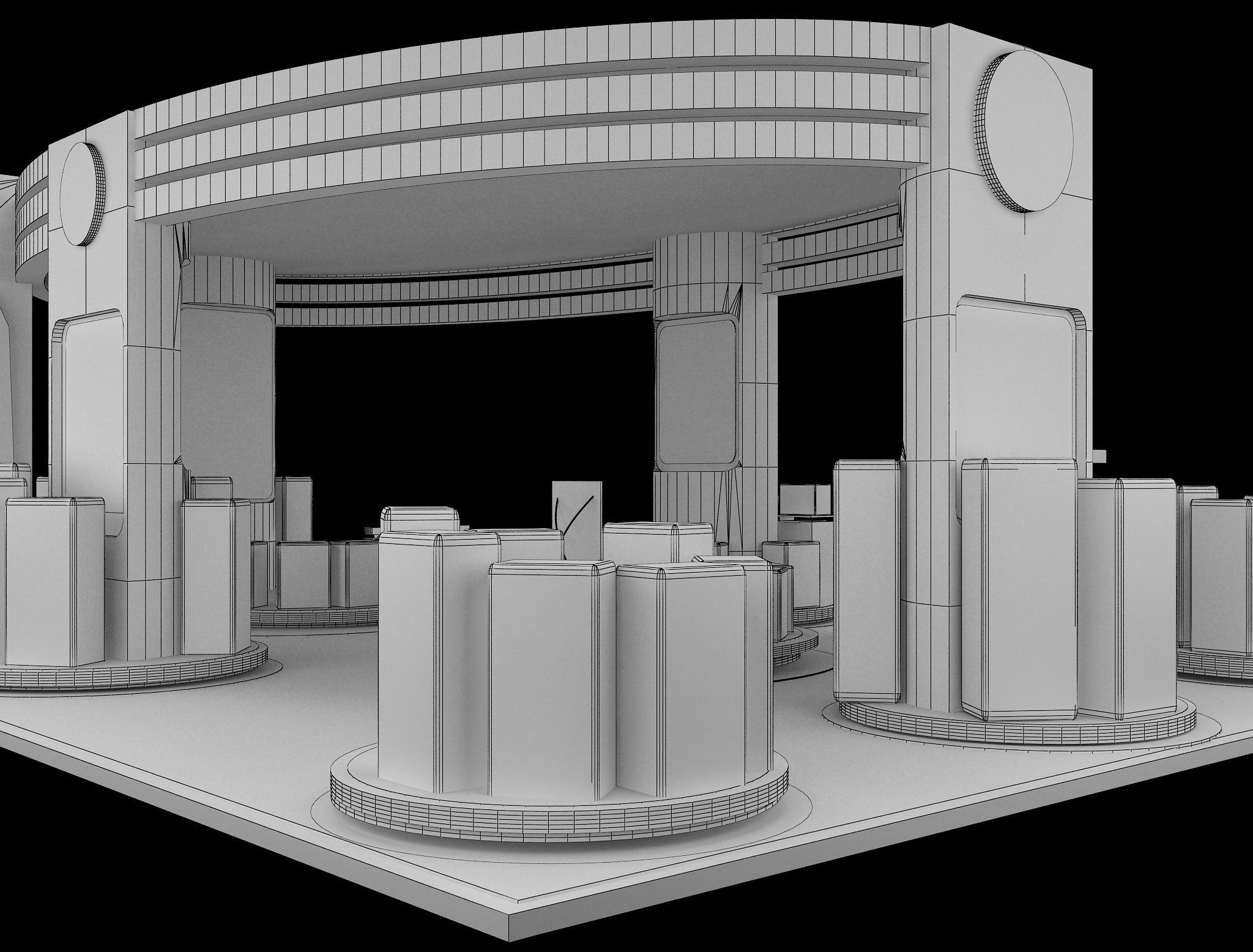 Booth Exhibition Stand a538a 3D model_11
