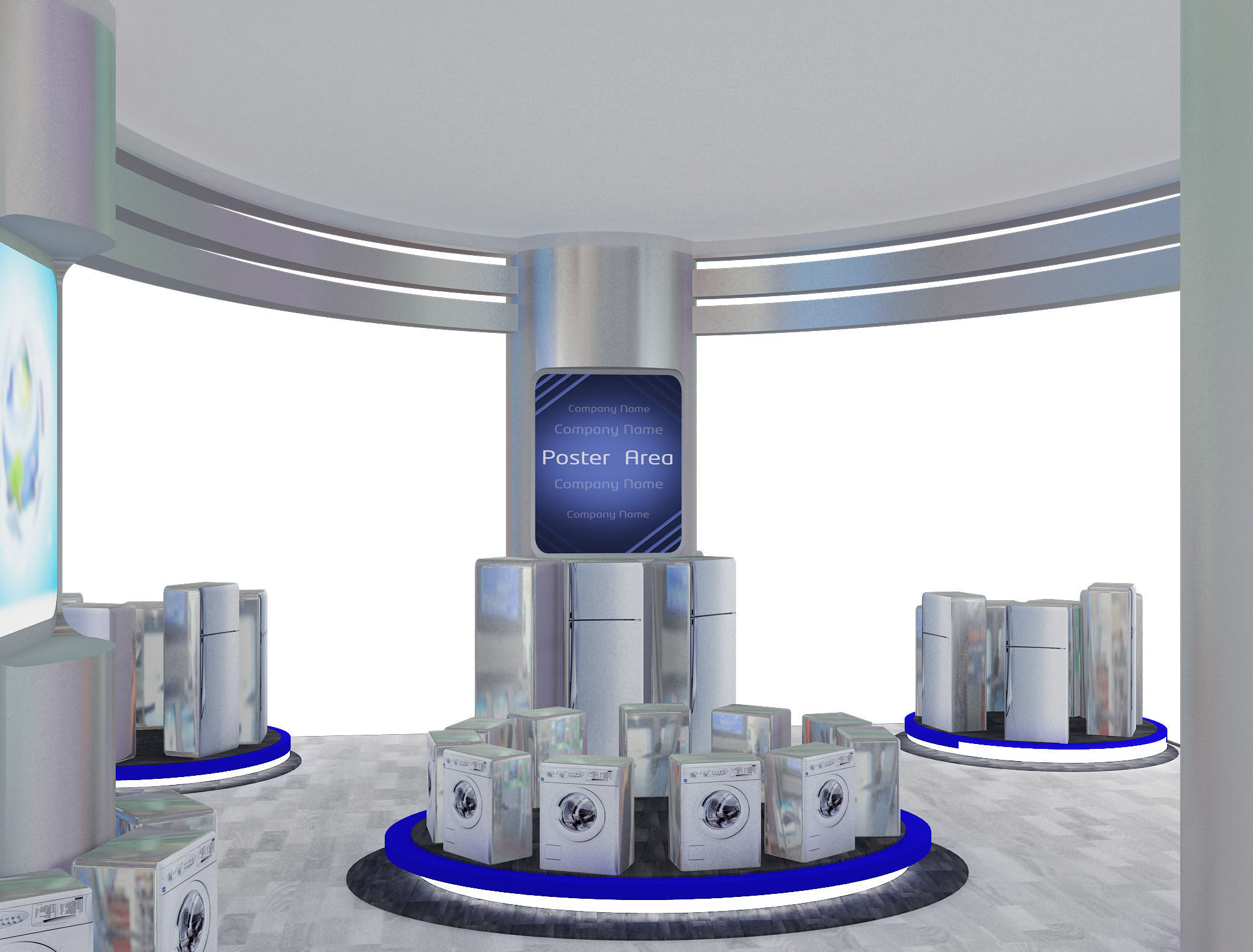 Booth Exhibition Stand a538a 3D model_18