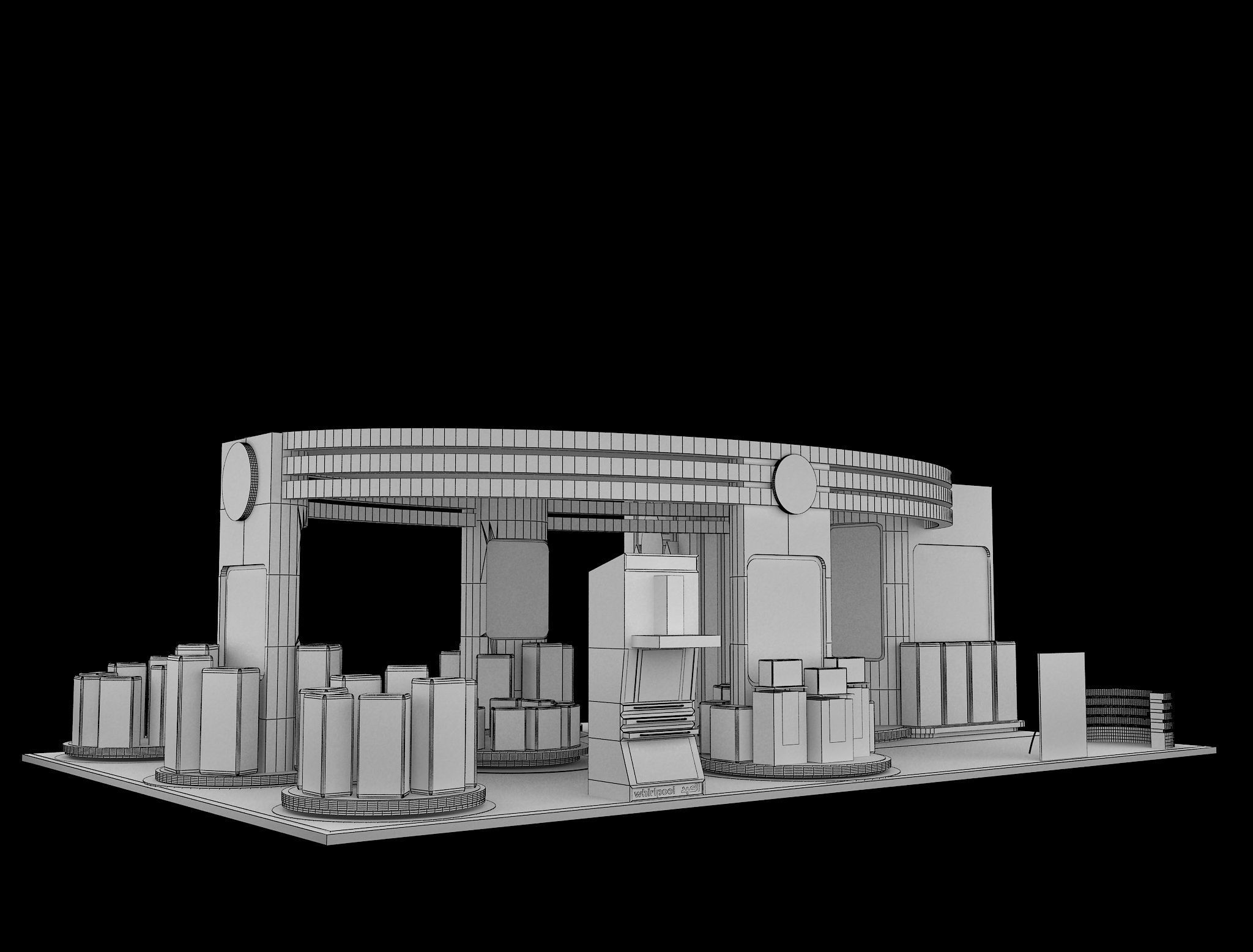 Booth Exhibition Stand a538a 3D model_1