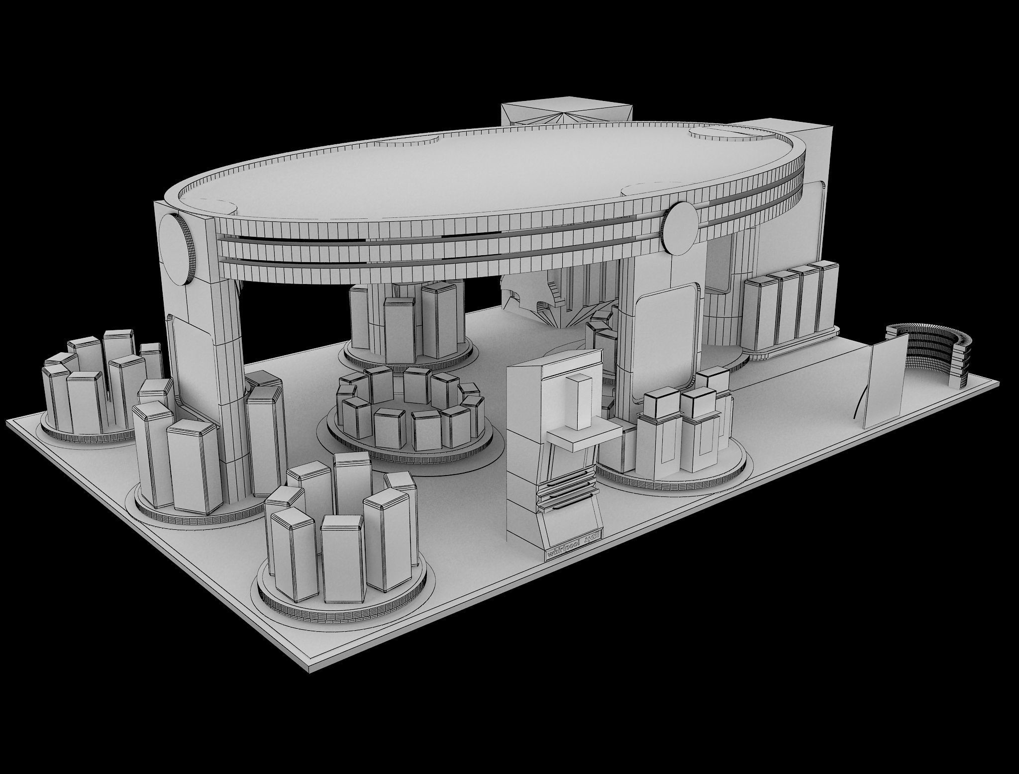 Booth Exhibition Stand a538a 3D model_17