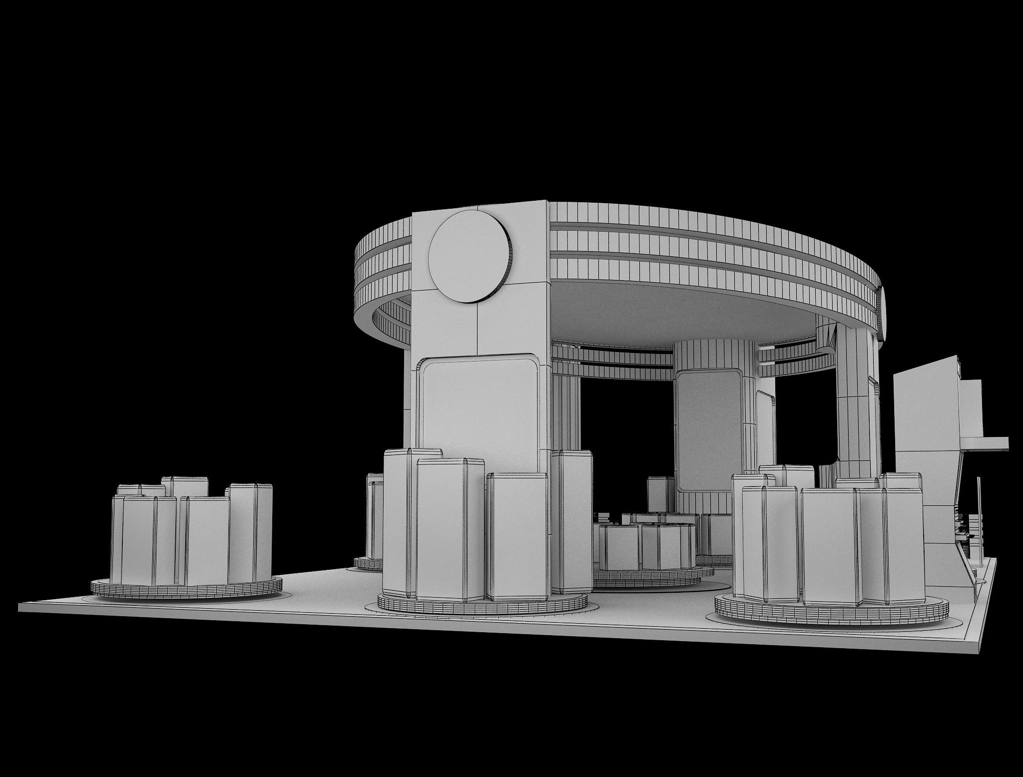 Booth Exhibition Stand a538a 3D model_13
