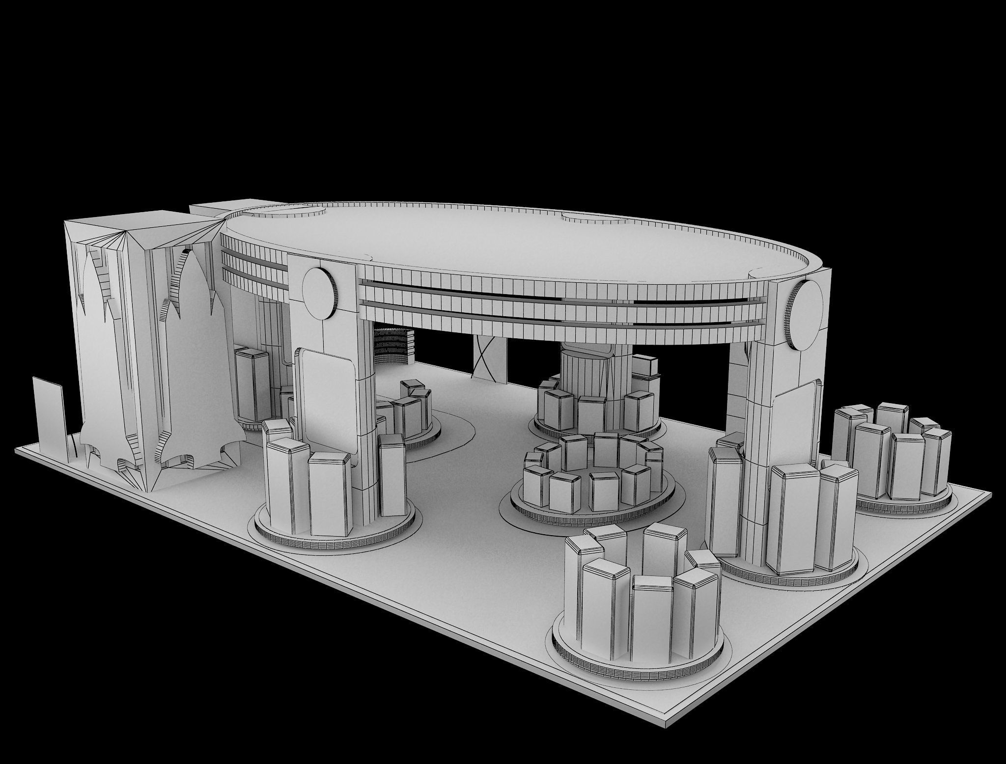 Booth Exhibition Stand a538a 3D model_3
