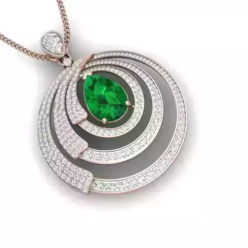 Pear Stone pendant 3dm stl render detail 3D print model