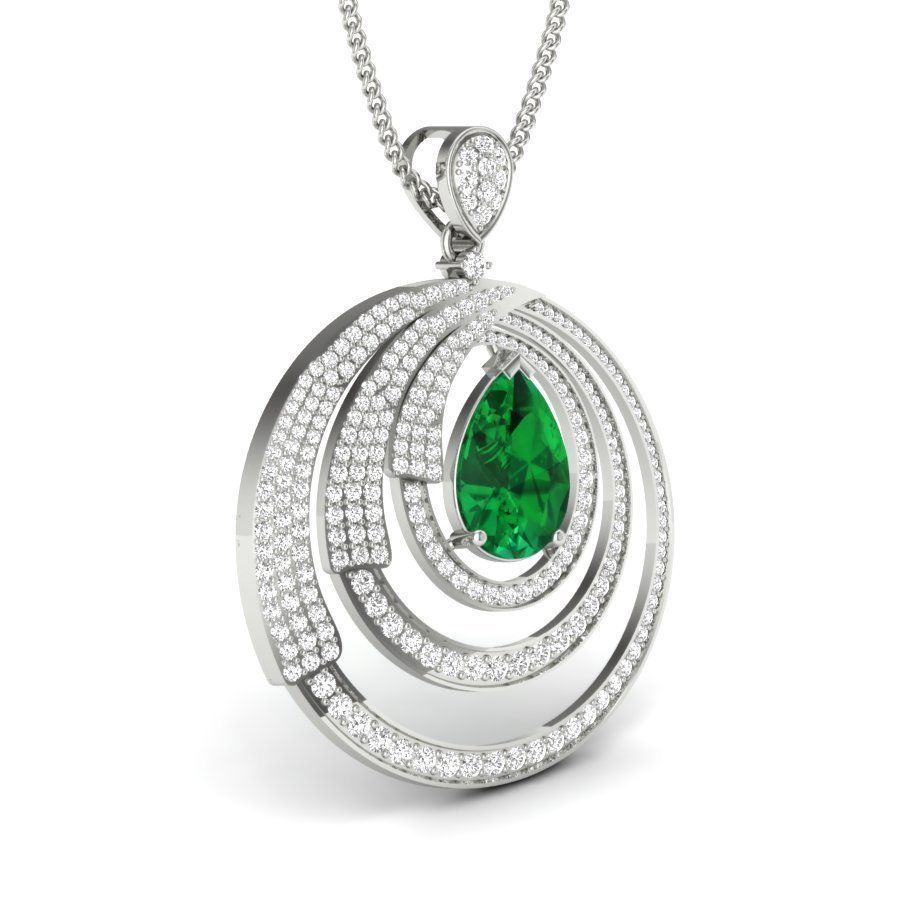 Pear Stone pendant 3dm stl render detail 3D print model_2