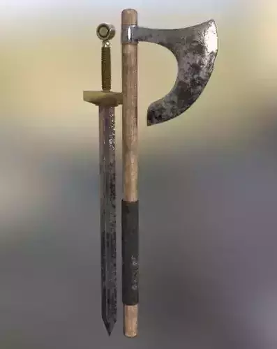 axe and swords