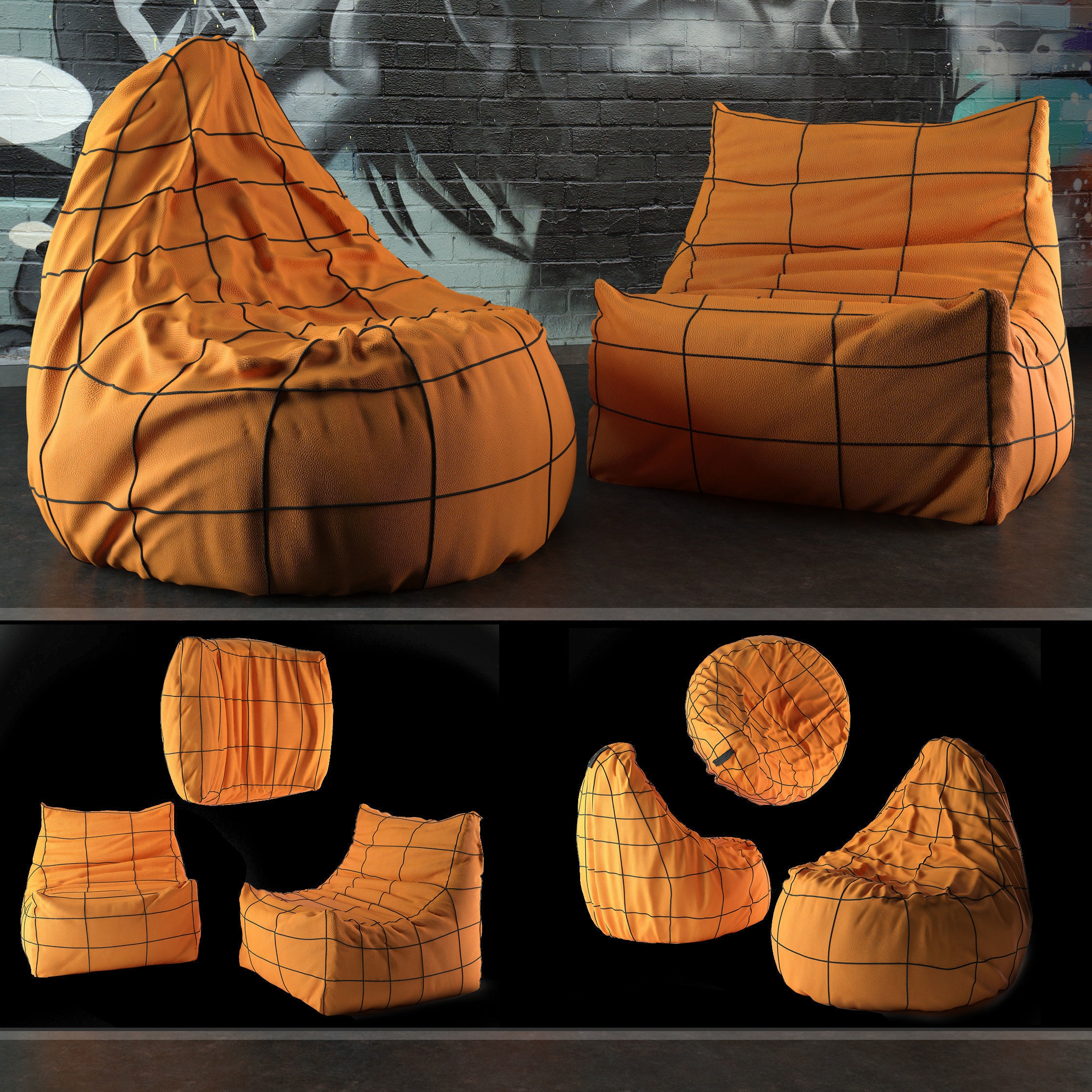 Bean Bag 3D model_2