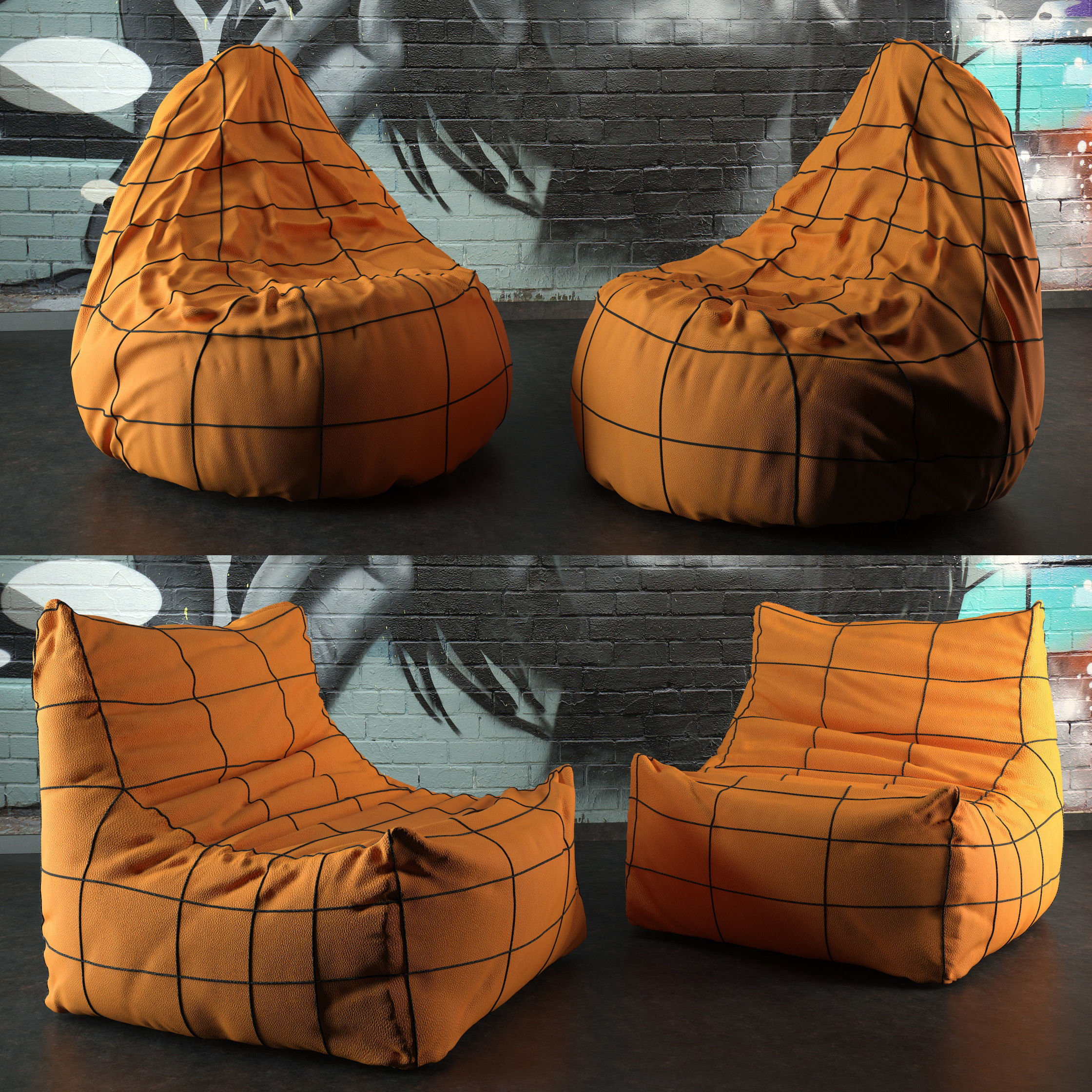 Bean Bag 3D model_3