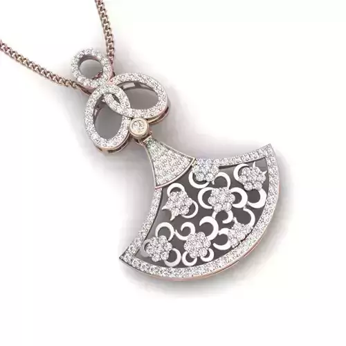 Women pendant 3dm render detail 