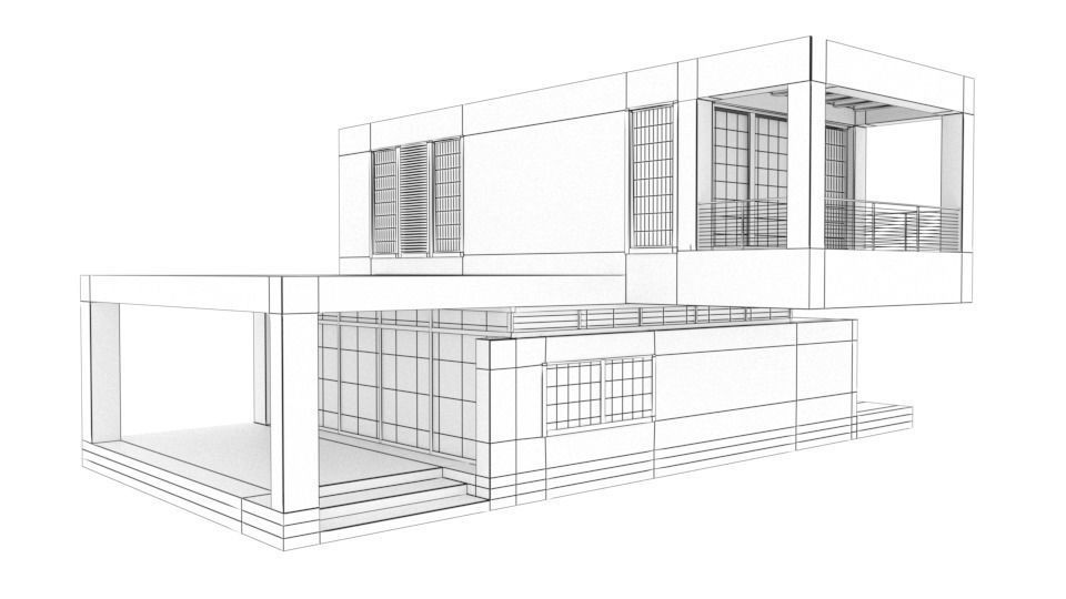 Modern House 3D model_6