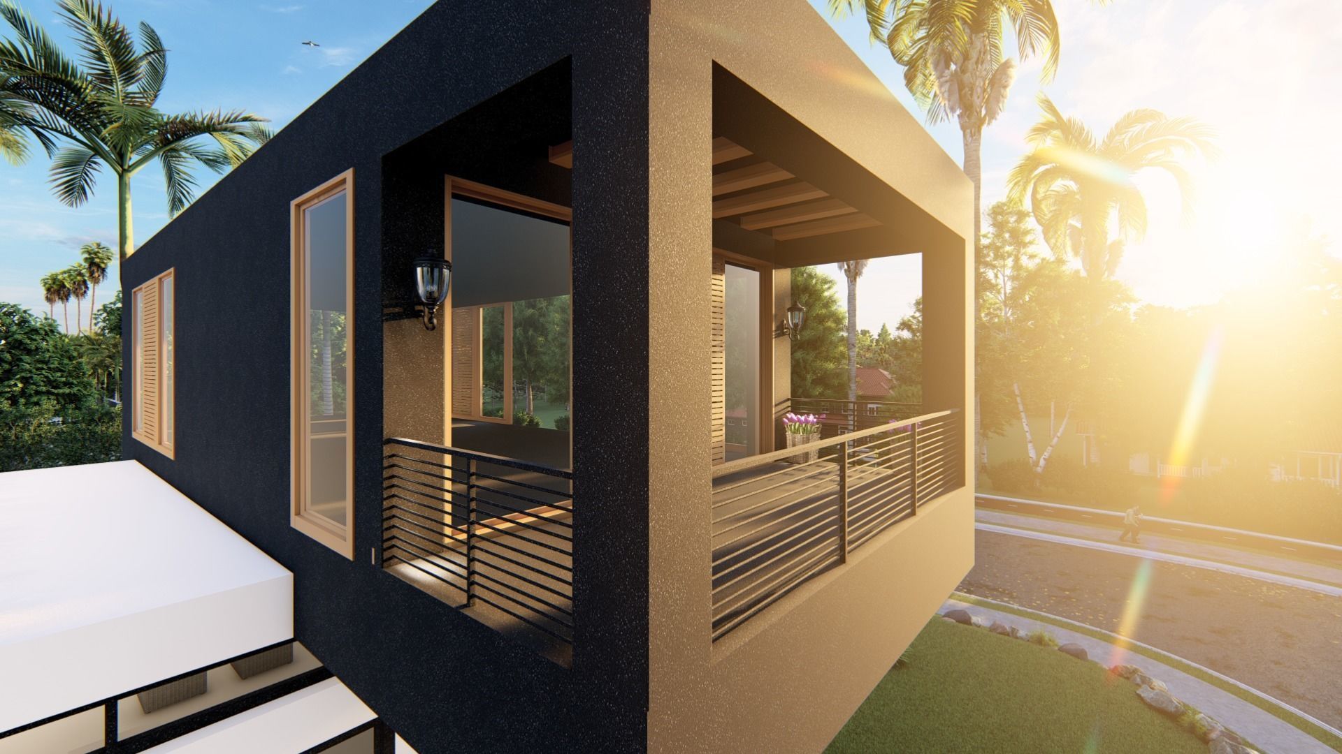 Modern House 3D model_1