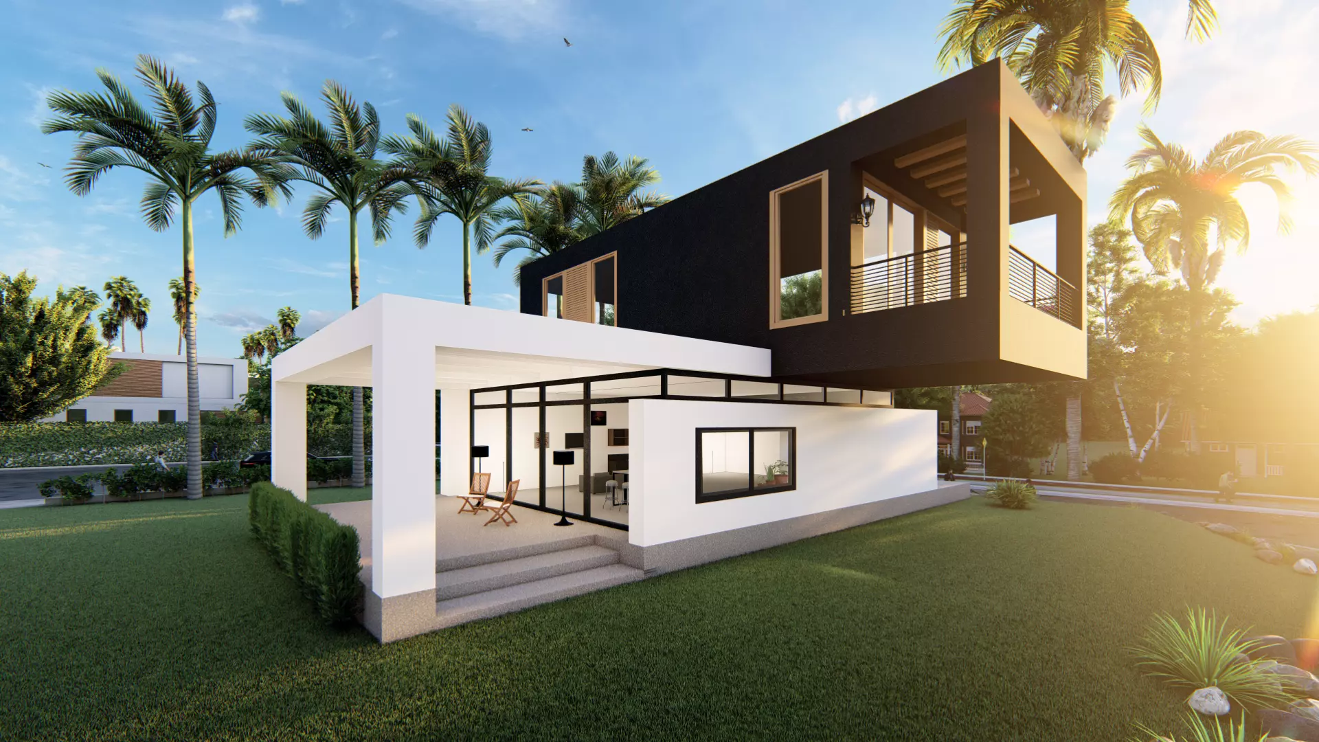 Modern House 3D model_0