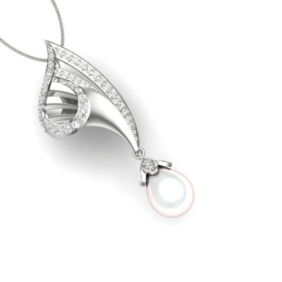diamond pendant for women  3D print model_11