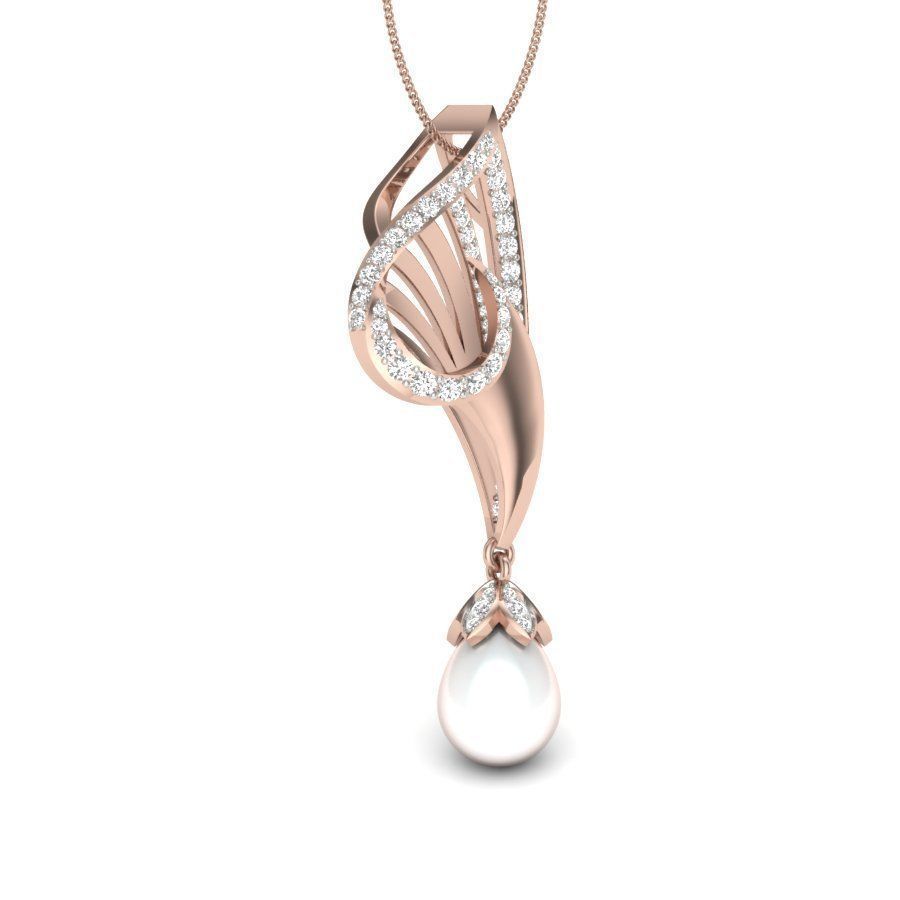 diamond pendant for women  3D print model_6