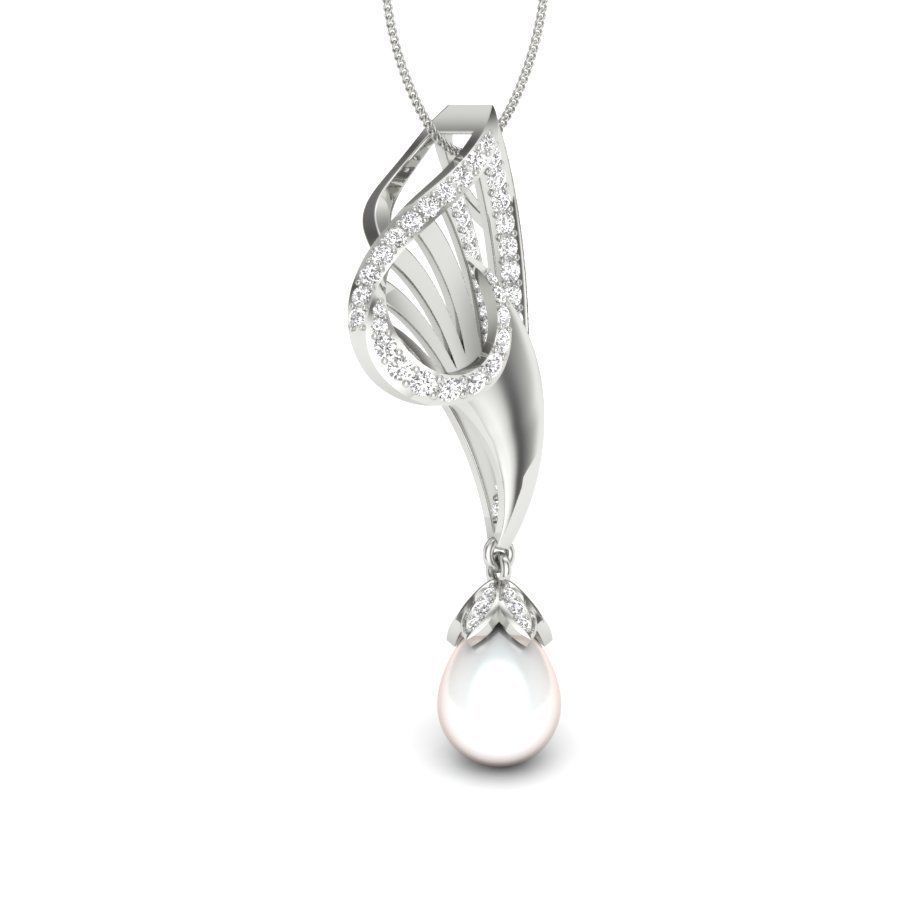 diamond pendant for women  3D print model_2
