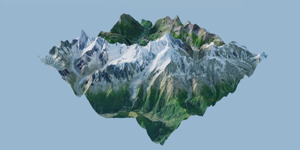 Volcano Mountains Pack 3D model_61
