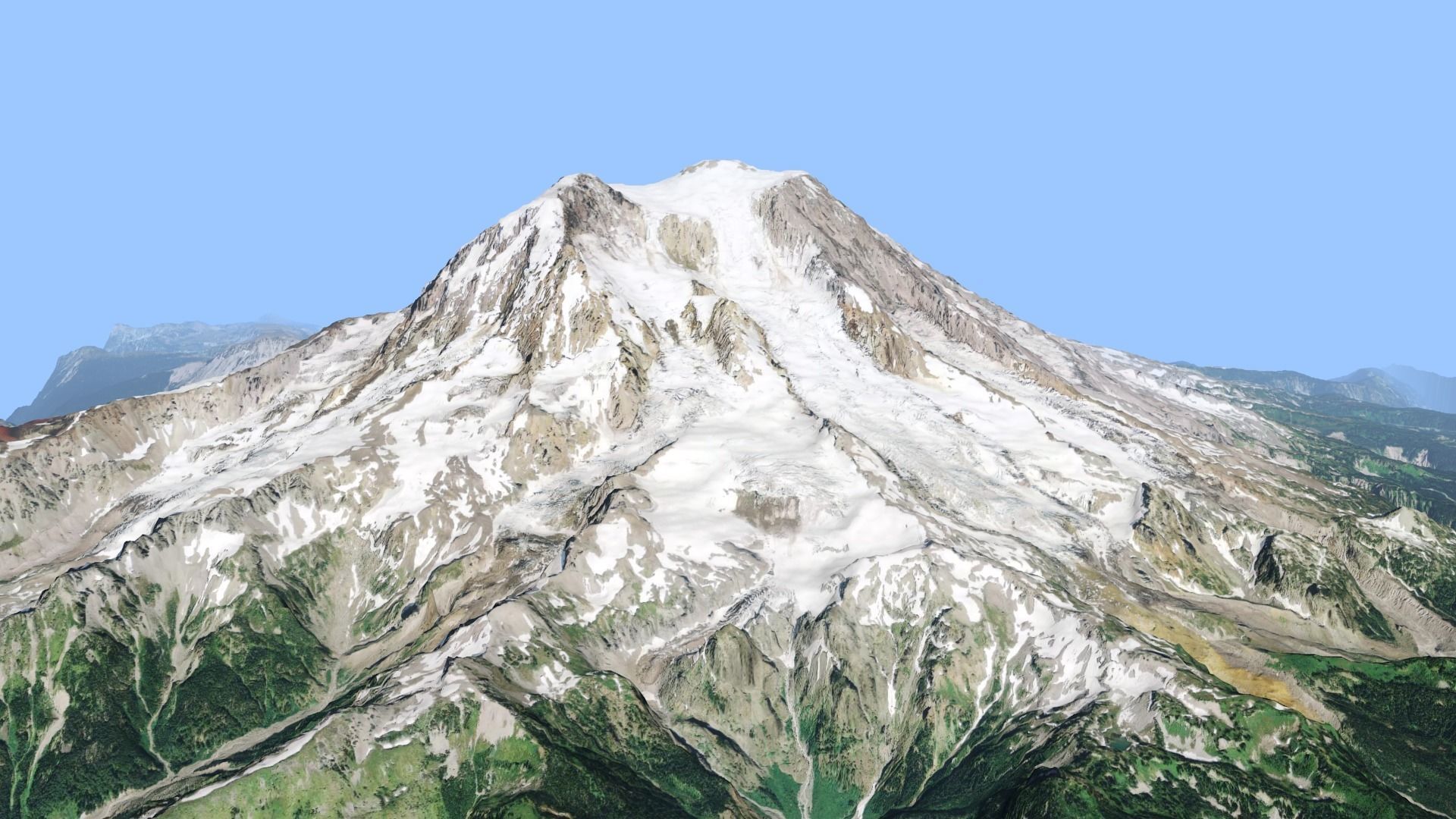 Volcano Mountains Pack 3D model_28