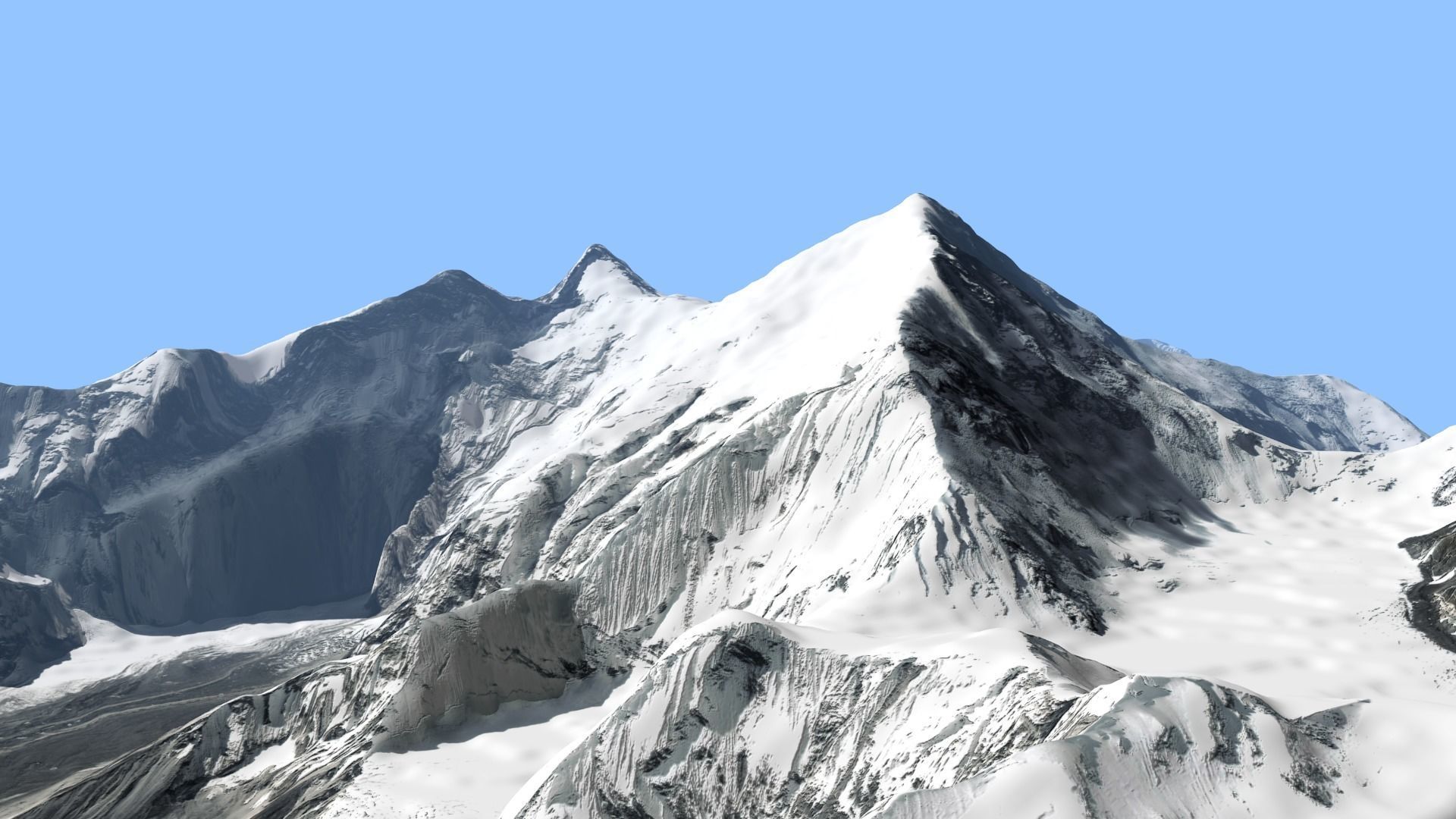 Volcano Mountains Pack 3D model_10