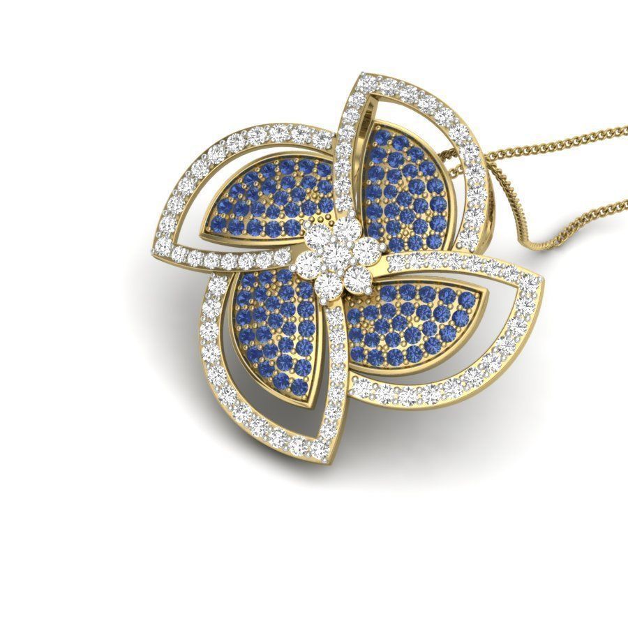 diamond pendant for women 3D print model_17