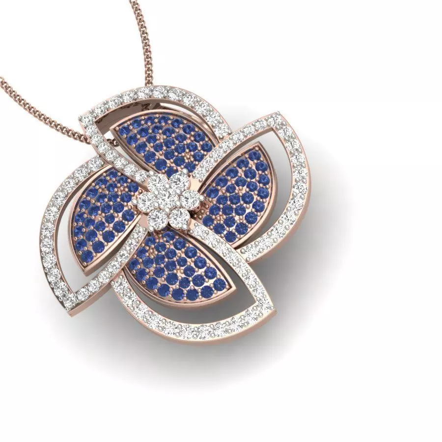 diamond pendant for women 3D print model_0