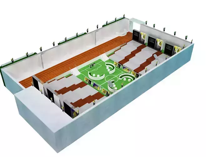 Soccer Football Goal Stadium Cafe Layout a542