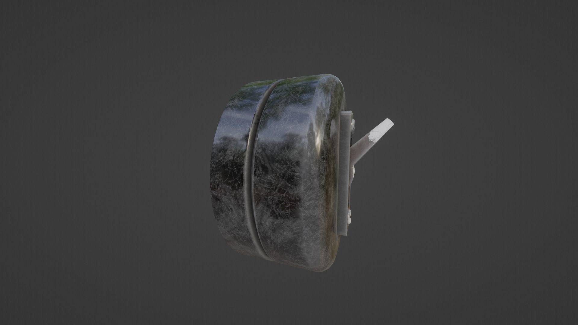 old Vintage toggle Light Switch Low-poly 3D model_2