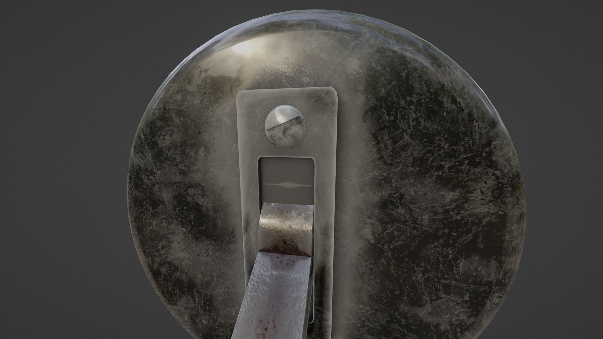 old Vintage toggle Light Switch Low-poly 3D model_5