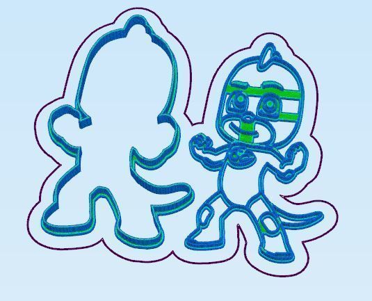 PJ Mask Cookie Cutter Set 3D print model_4