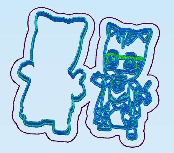 PJ Mask Cookie Cutter Set 3D print model_6