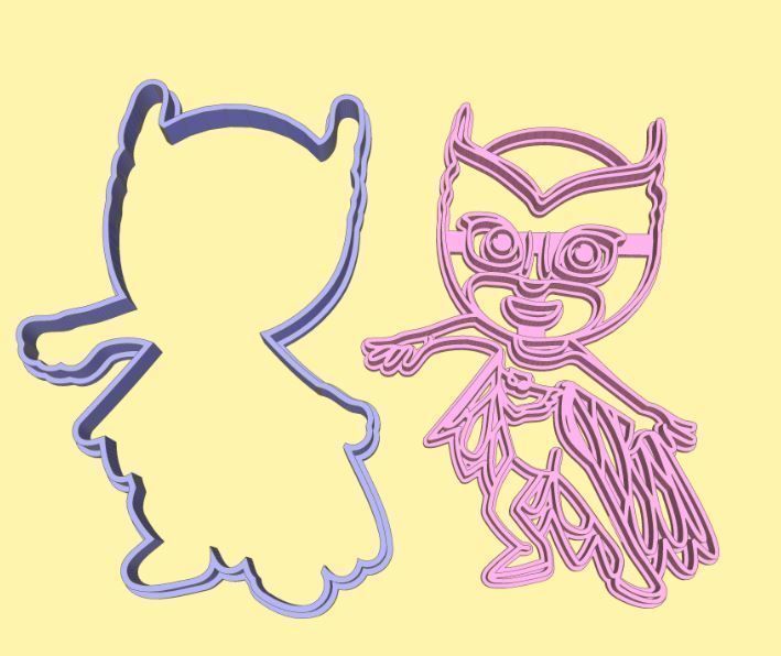 PJ Mask Cookie Cutter Set 3D print model_1