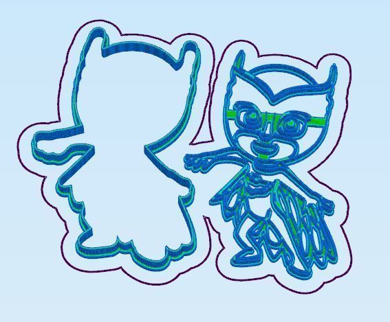 PJ Mask Cookie Cutter Set 3D print model_2