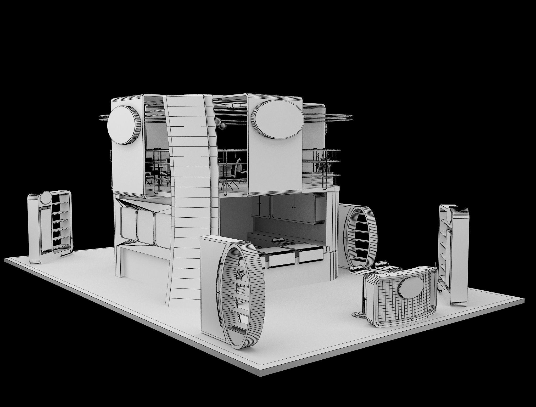 Booth Exhibition Stand a543a 3D model_9