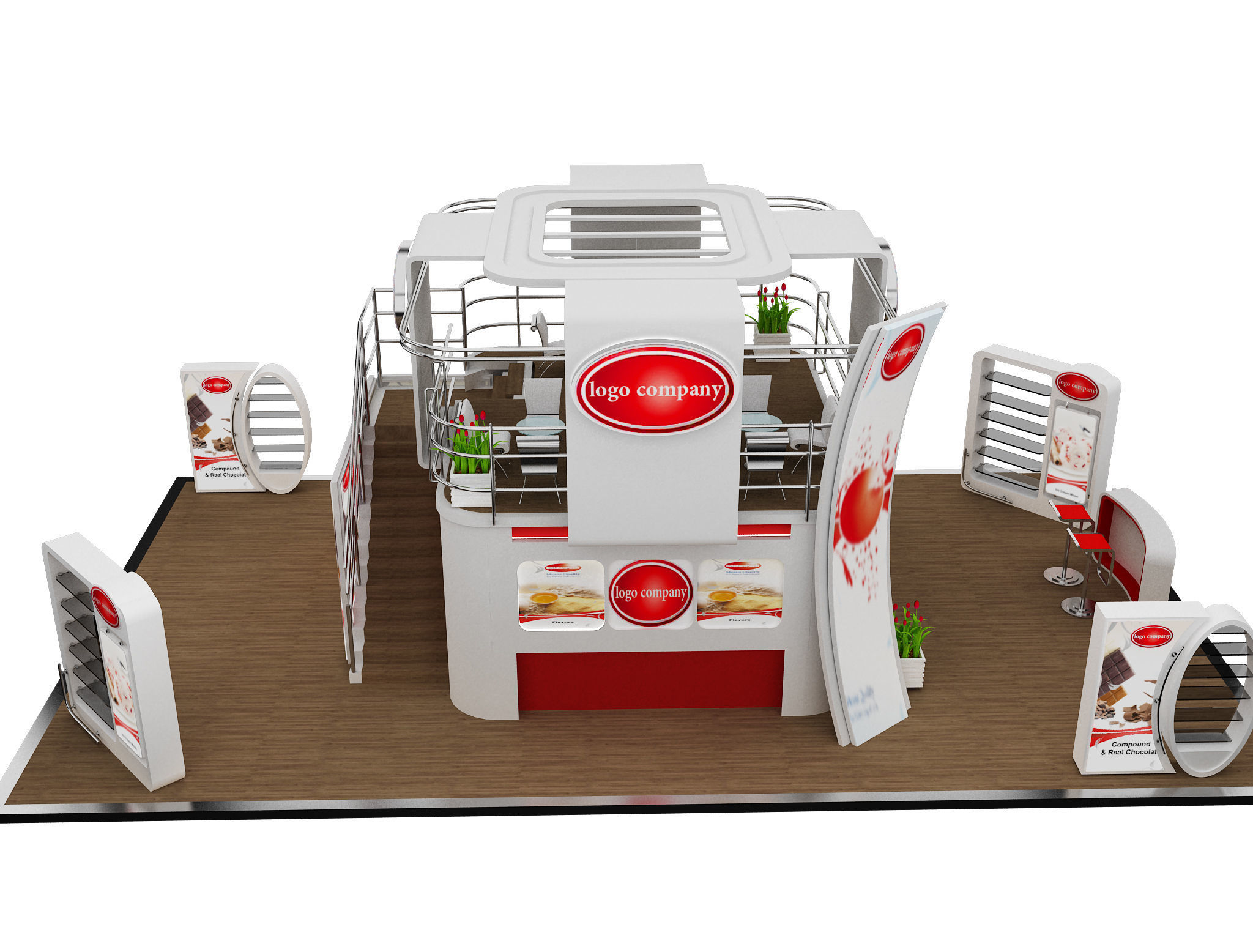 Booth Exhibition Stand a543a 3D model_16