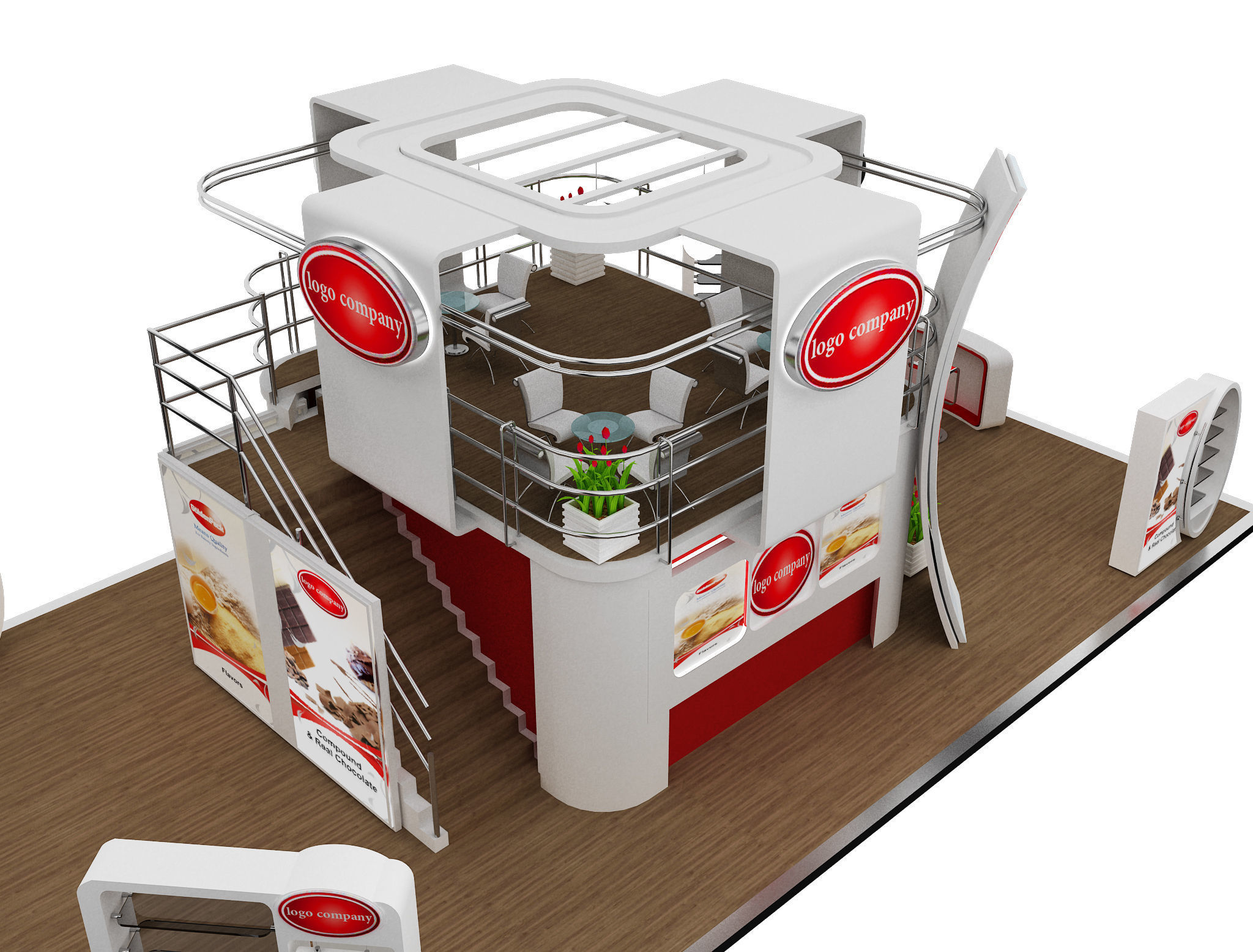 Booth Exhibition Stand a543a 3D model_6