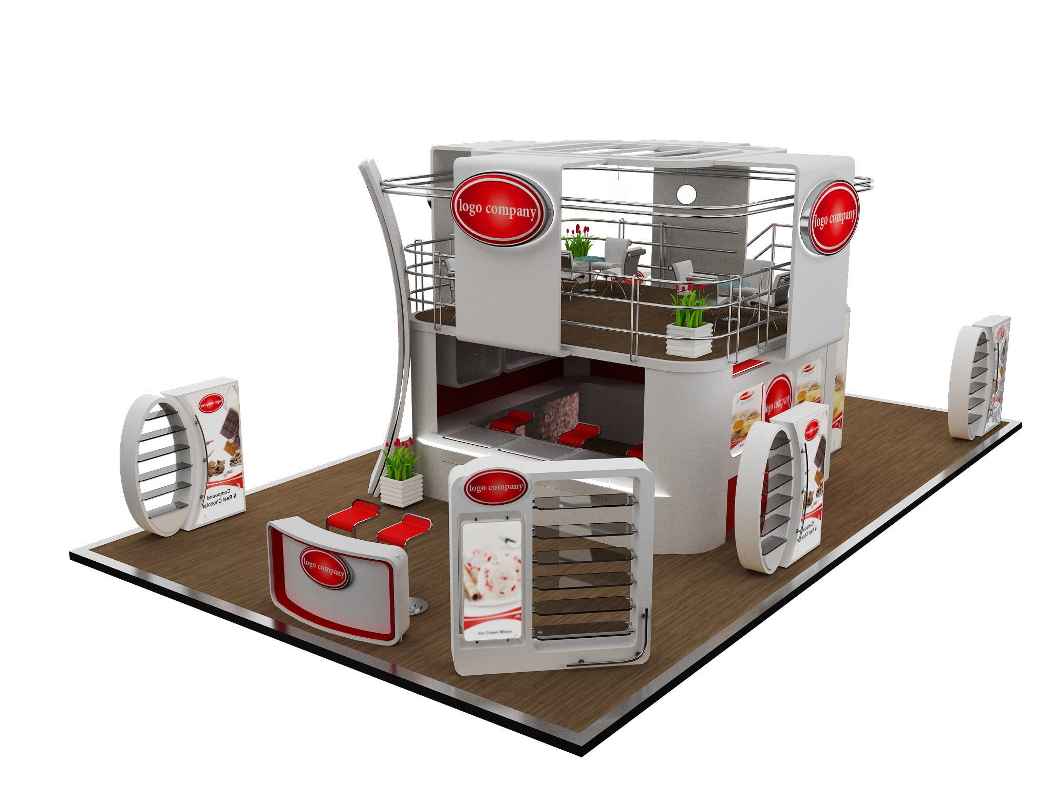 Booth Exhibition Stand a543a 3D model_10