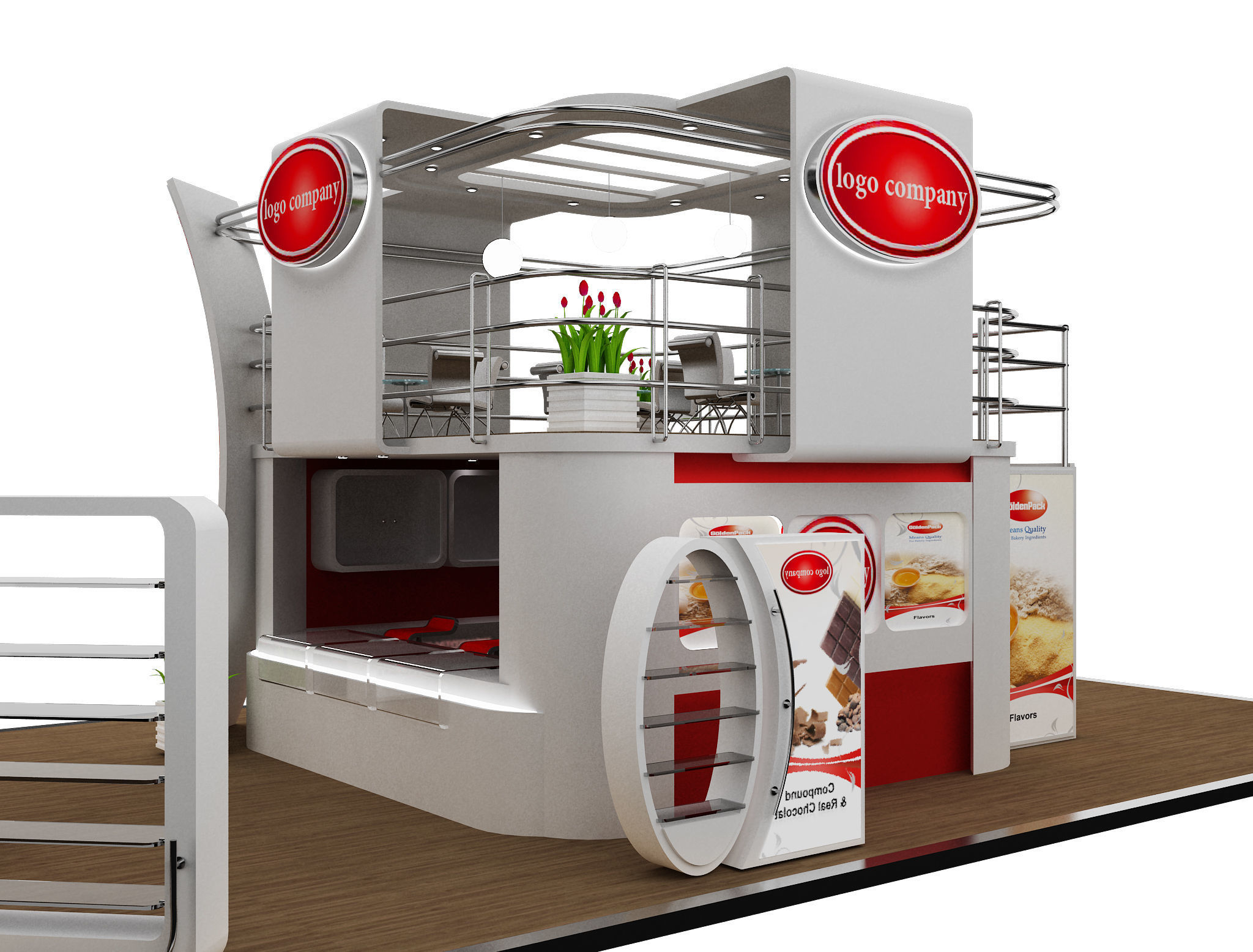 Booth Exhibition Stand a543a 3D model_14