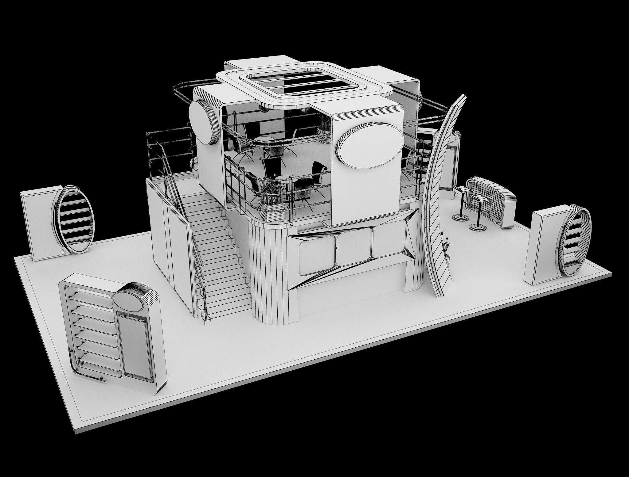 Booth Exhibition Stand a543a 3D model_1