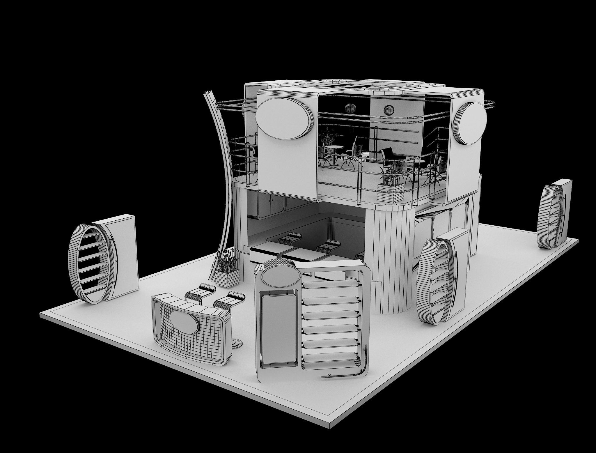 Booth Exhibition Stand a543a 3D model_11