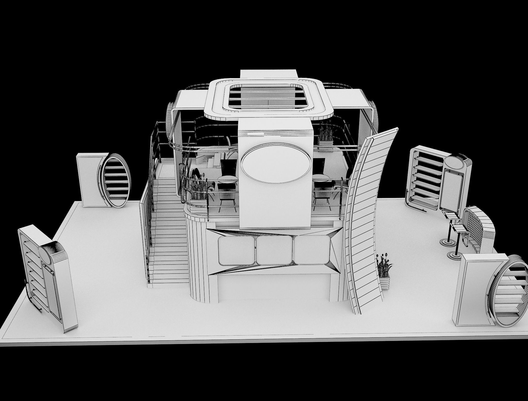 Booth Exhibition Stand a543a 3D model_17