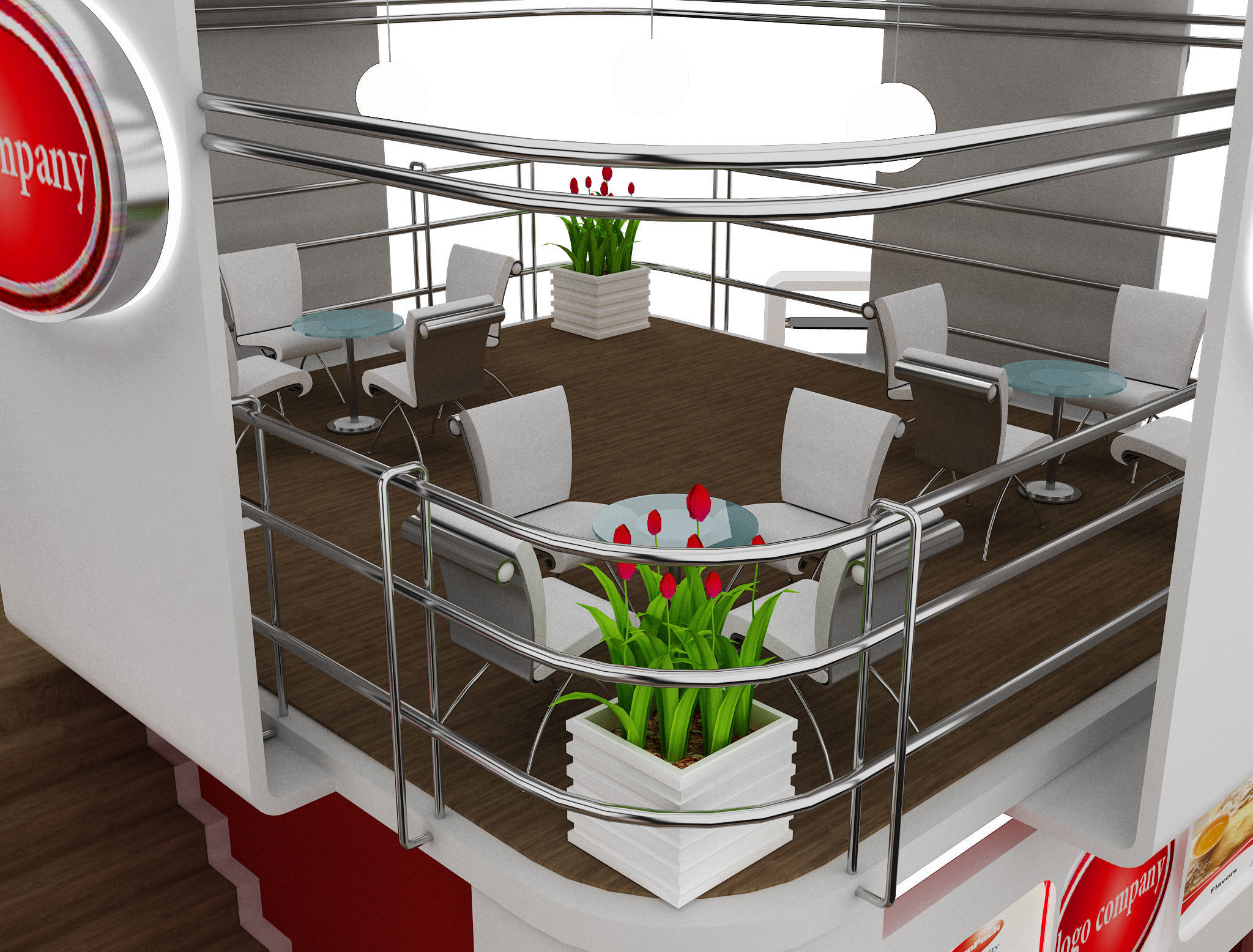 Booth Exhibition Stand a543a 3D model_2