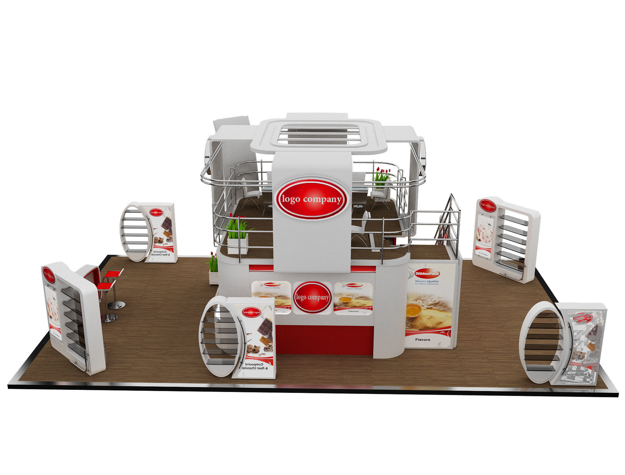 Booth Exhibition Stand a543a 3D model_12