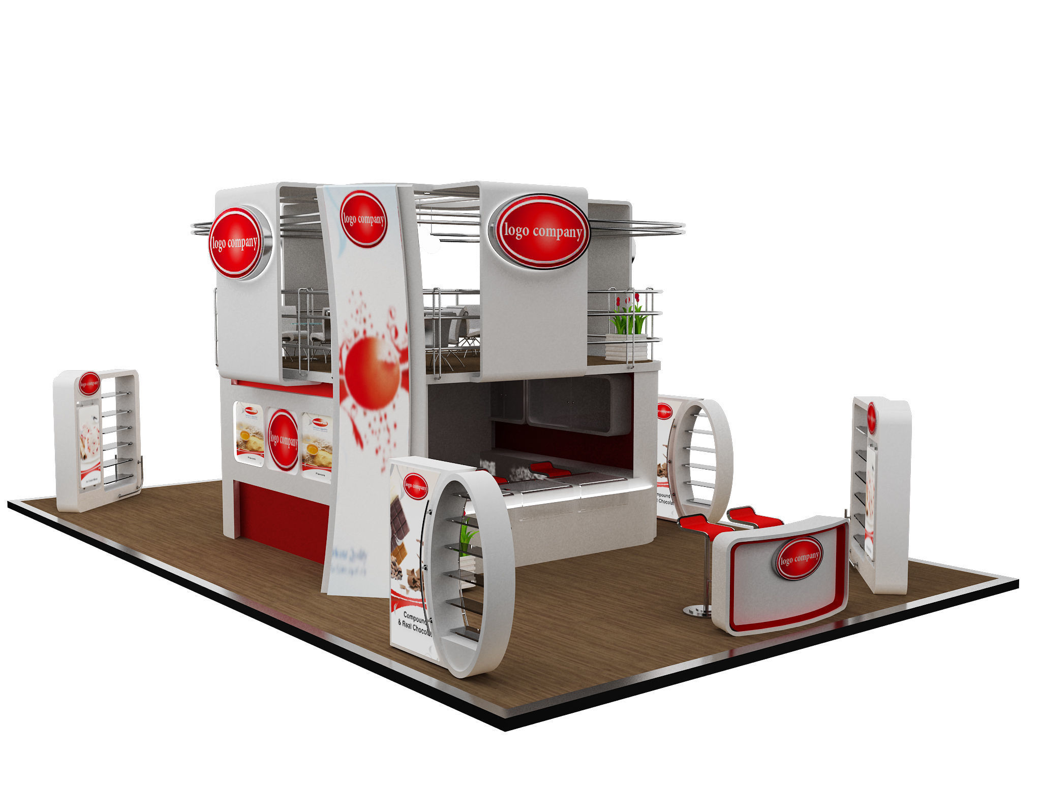 Booth Exhibition Stand a543a 3D model_8