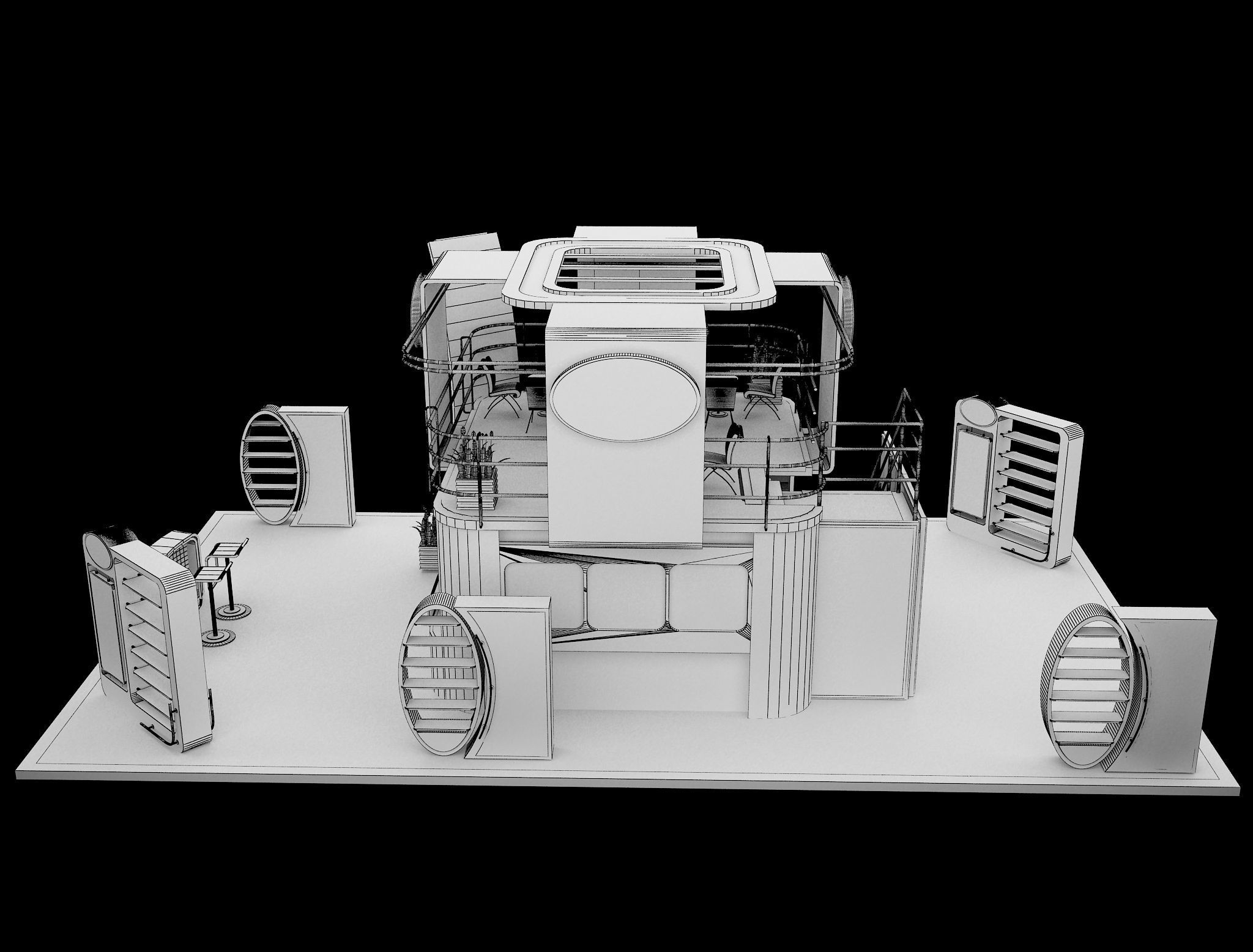 Booth Exhibition Stand a543a 3D model_13