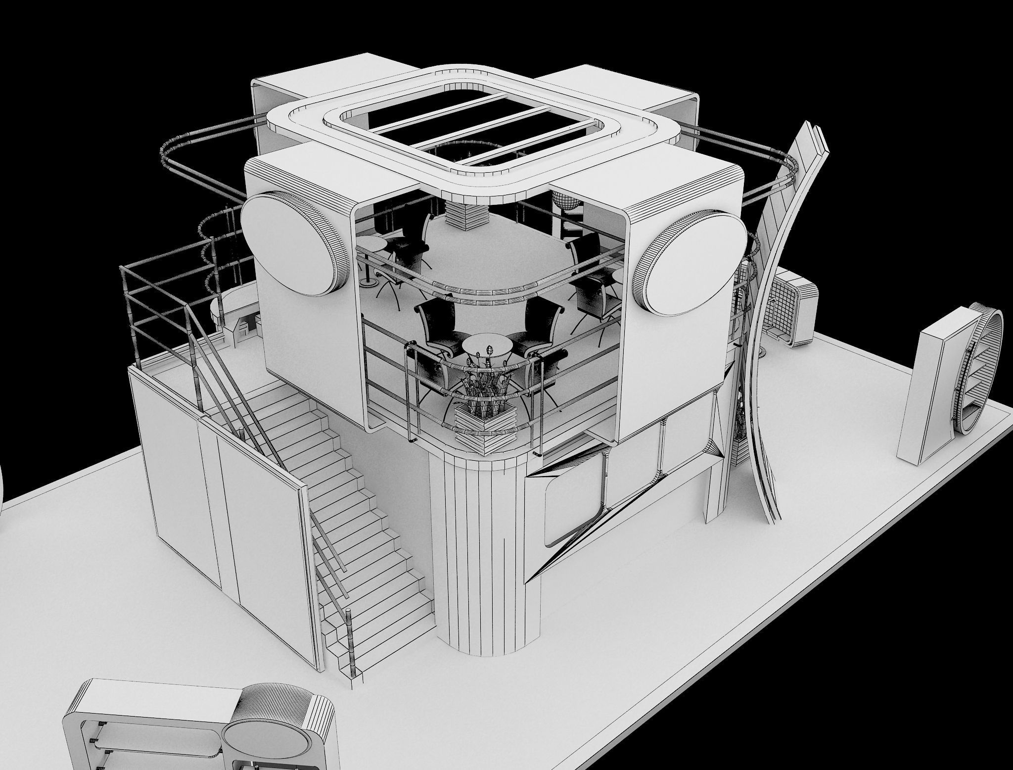 Booth Exhibition Stand a543a 3D model_5