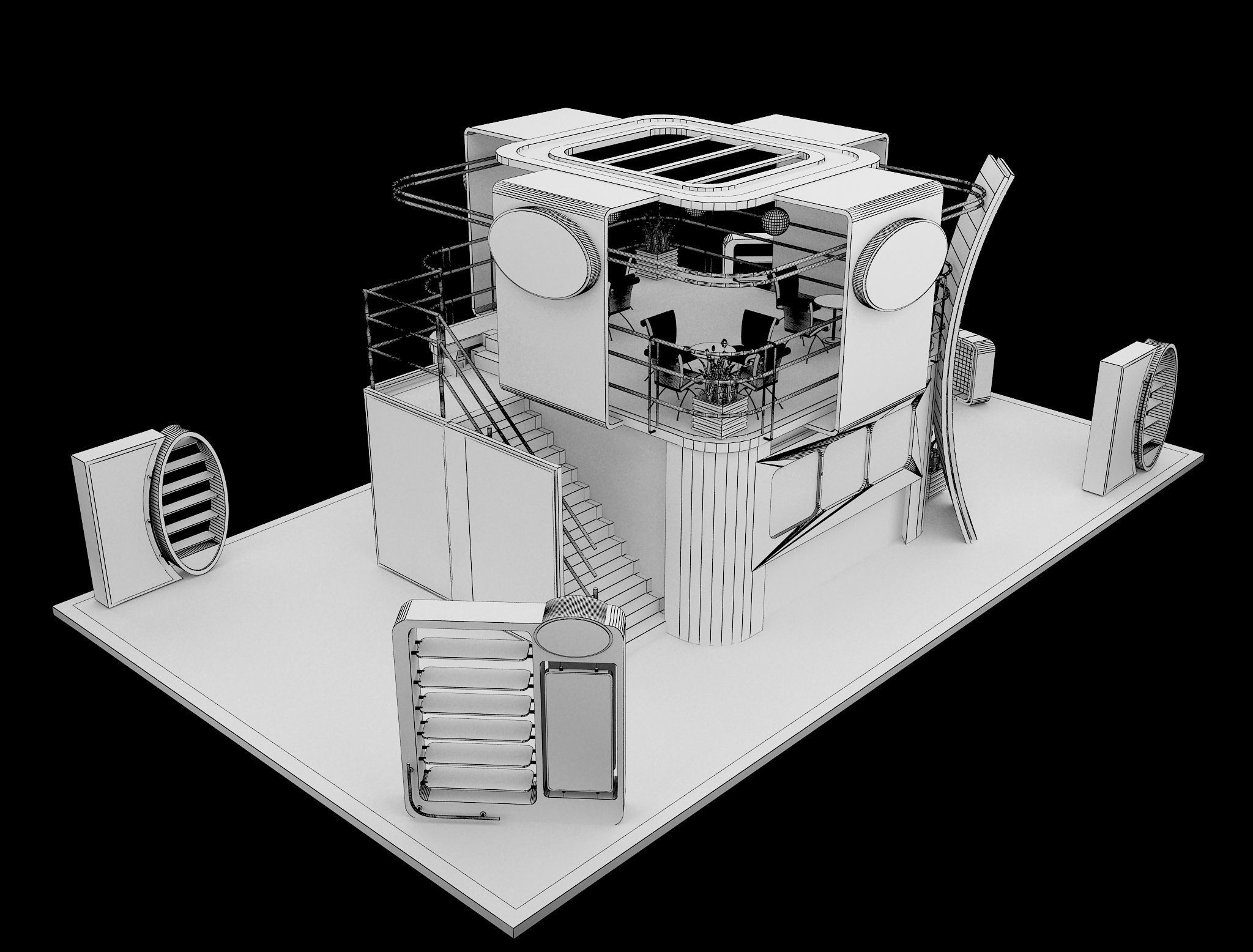 Booth Exhibition Stand a543a 3D model_19
